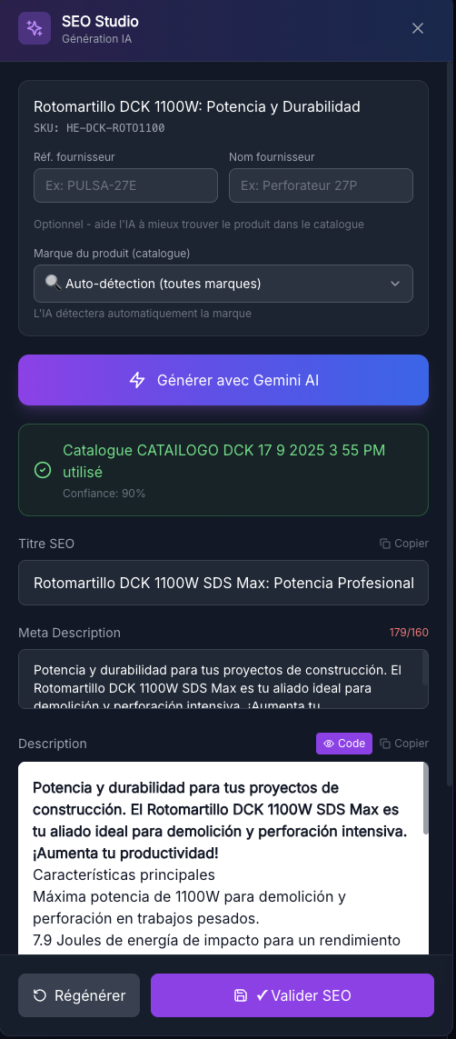 IA & SEO — génération Gemini